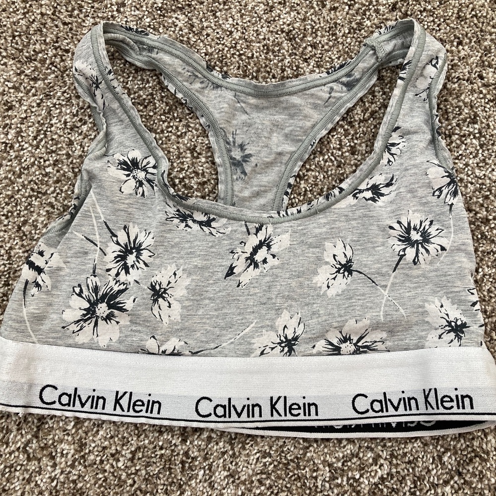 Calvin Klein modern unlined cotton sports bralette size XS